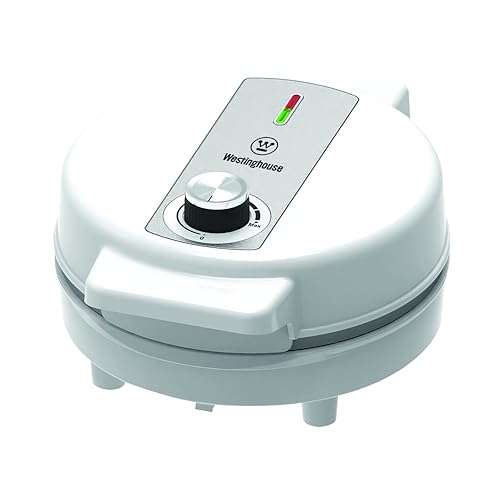 Image of Westinghouse Simple Life 1000W Electric Waffle Maker 4 Slice | 8 Inch Plates, Quick Heating, Compact Design| Electric Waffle Iron With Non-Stick, Dual Side Plate | 2 Years Warranty (Wkwmsl402, White)