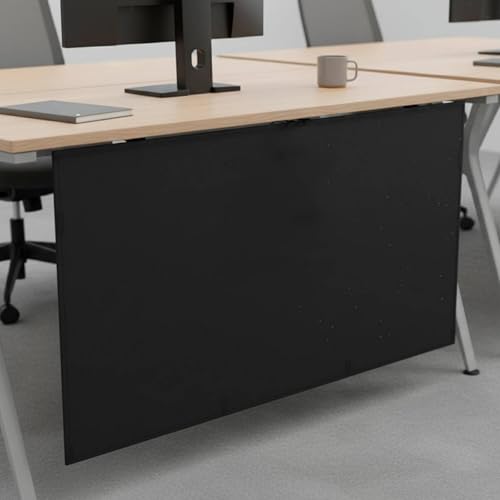Panel divisor de privacidad para escritorio con organizador de cables, tela Oxford, 60 pulgadas miniatura 5