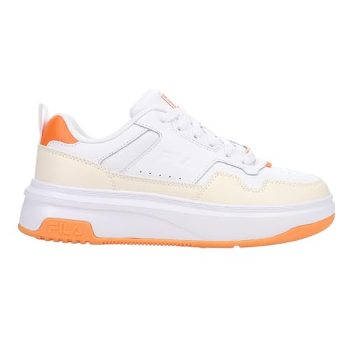 Fila Tenis bajos Ardenza para mujer, Blanco/Mandarina/Gardenia, 39.5 EU