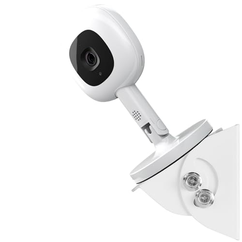 Image of iTODOS Adjustable Angle Wall Mount Bracket Compatible with Nanit Pro Smart Baby Monitor & Flex Stand, Aluminum Alloy Material -White