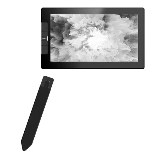 BoxWave Stylus Pouch Compatible with Veikk Studio VK1200 - Stylus PortaPouch, Stylus Holder Carrier Portable Self-Adhesive - Jet Black