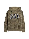 GAP boys Fashion Logo Pullover Hoodie Camo L