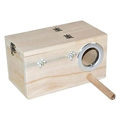 Parakeet Nesting Box, Budgie Nesting House Cockatiel Breeding Parrots Mating Box, Bird Breeding Box, Bird House Wood Breeding Box Parrots Mating Box for Lovebirds Cockatoo Budgie(size:12*12*19.5cm)