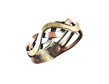 Sterling Silver, Copper and Brass Woven Ring