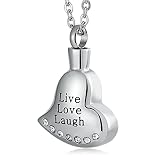 Aotiwe Ceniza colgante, cadena L Forma no estándar acero inoxidable madre hija regalo, 2x3cm, Acero inoxidable, Sin piedra preciosa