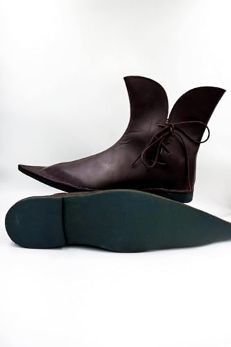 Image of AnNafi Lace-Up Boots Western Men Leather Stylish Shoes Durability and Longevity (Size:-9, Colour:- Brown)