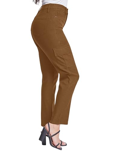 Royalty For Me Womens Women's Hyperstretch Straight Leg Cargo Pants, Wp1747312