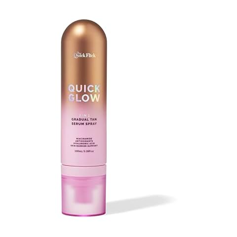 THE QUICK FLICK 2-In-1 Gradual Face Tanner Serum Spray | Natural Quick Glow with Hyaluronic Acid, Vitamin B5 & Niacinamide | Vegan, Fast-Drying, & Hydrating Mist for All Skin Types (3.38 Fl Oz.) Cover