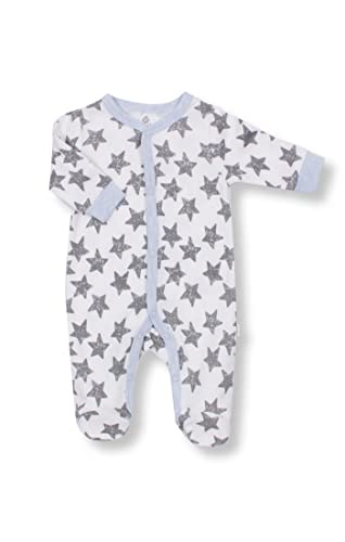 Snugabye Dream Basic Long Sleeve Sleeper With Snap Closure | Assorted Colors & Patterns (Blue (Stars), Preemie)