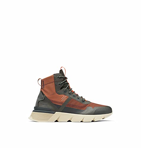 Sorel Men's Kinetic Rush Mid Wp Sneaker — Dark Amber, Buffalo — Waterproof Textile Sneakers — Size 10 #TOP1
