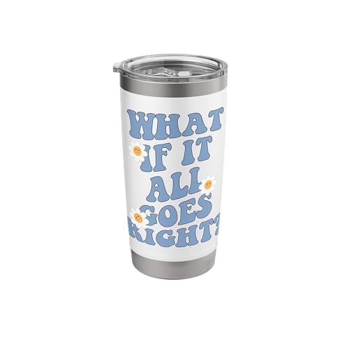 What If It All Goes Right Positive Aesthetic Quote (on back) Stainless Steel Insulated Tumbler