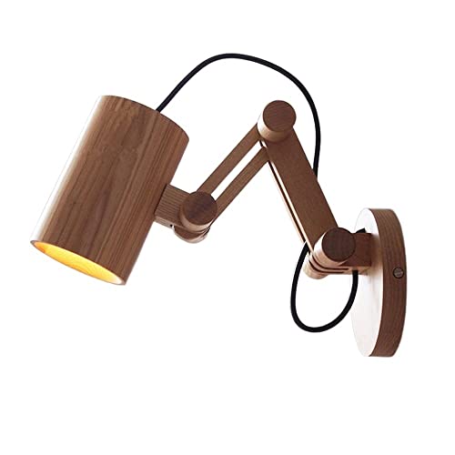 Lumière murale lampe murale en bois massif LED salon et escalier