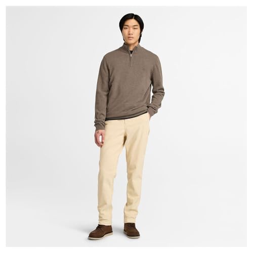 Pull zippé 1/4 Timberland Cohas Brook en maille fine de laine mérinos pour homme