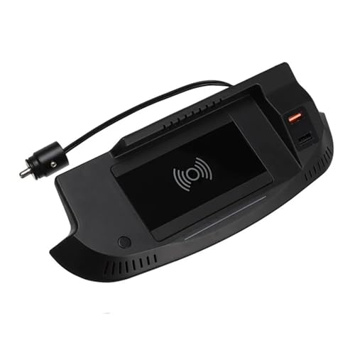 Car 15W QI Wireless Phone Charging Pad Panel Mobile Phone Fast Wireless Charger Parts Component,Compatible with Mustang GT 2015-2021