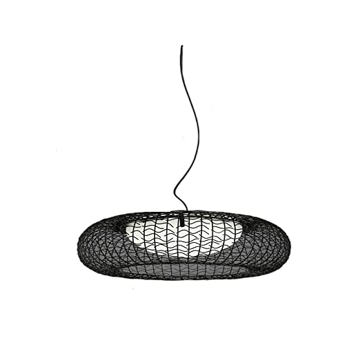 Plafonnier cage de fer ronde LED suspension moderne pour café