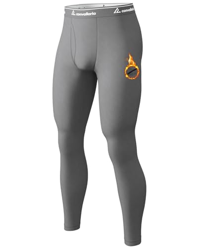 CL convallaria Thermo Unterhose Herren Lange Unterhosen Männer Innenfleece Thermounterwäsche Funktionsunterwäsche Skiunterwäsche für Winter