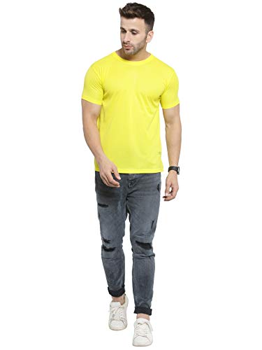 Image of Scott International AWG All Weather Gear Dryfit T-shirts for men - Round neck, half sleeves, cotton, regular fit stylish branded solid plain tshirt- Ultra Soft, Comfortable, Lightweight T-Shirt
