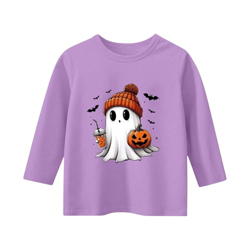 Girls' Oversized Pullover Crewneck Sweatshirt Kids Soft 3/4 Sleeves Halloween 2D Printed Hoodies Fashion Outfit Clothes2