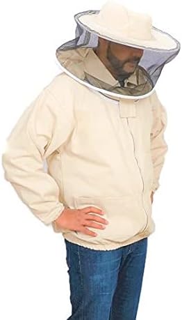 Miniatura 3 de Chaqueta de apicultura forestal con capucha redonda de velo, chaquetas profesionales de apicultor prémium (2XL)