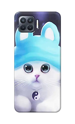 Image of Chinese Cutie Kitten Cat Big Eyes Lovely Girl Ears Hard Back Case Cover for Oppo F17 Pro, ‎CPH2119 Back Cover -(J5) VNS2221