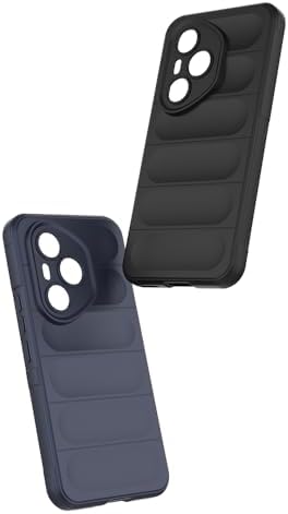 Kilifplus Honor 400 Pro ile Uyumlu Kılıf Esnek Silikon, Oyuklu Arka Yüzey, Kadife İç Alan, Renkli Z-Etnik Kapak - Lacivert - Görsel 5