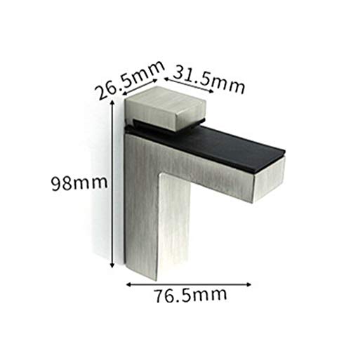 Solid Metal Adjustable Wood/Glass Shelf Bracket Wall Mount, Brushed Nickel, 2 Pack #TOP2