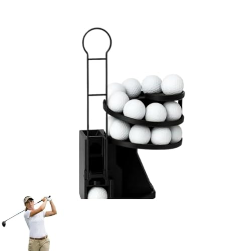 Automatic Golf Ball Dispenser & Tee Up Machine Portable Launcher Feeder Range Reload Training Aid for Driving Range & Home Practice