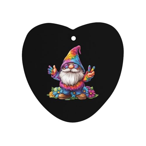 Tie-Dye Gnome Peace Sign Car Air Freshener Hanging Aromatherapy Tablets for Car Accessories Love form