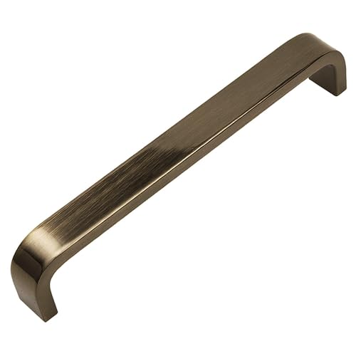 Decoranddecor Sable D Shaped Aluminium Kitchen Cabinet Pull Handles (160mm Hole Center, Antique Brass)