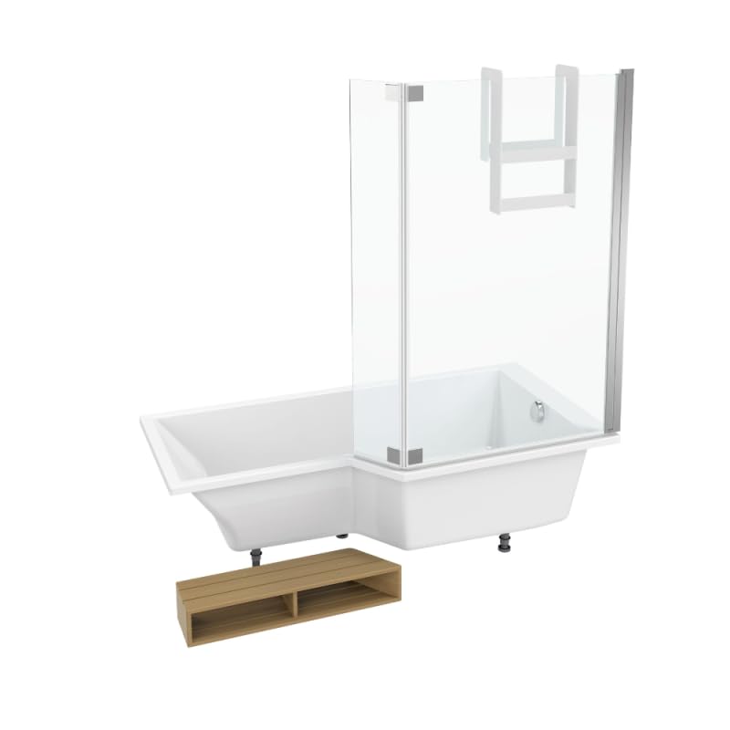 Pack baignoire bain douche 180 x 90 JACOB DELAFON Neo version droite + pare bain chromé