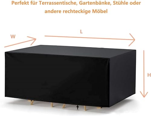Housse table extérieur 325x205 Oxford 600D haute densité - 5
