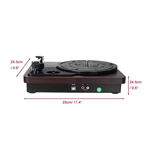 AURADO Tourne-disques rétro, am FM Radio Wood Color Record Retro Player 33RPM Portable Audio Gramophone Turntable Disc… - Les Beatles, Paul McCartney, John Lennon, RIngo Starr, George Harrison AURADO Tourne-disques rétro, am FM Radio Wood Color Record Retro Player 33RPM Portable Audio Gramophone Turntable Disc… – Image 4