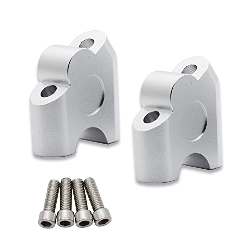 Rcrbt 7/8" Handlebar Risers, Motorcycle Handle Bar Riser Clamp Back Move Mount Adapter Accessory Kit For Dl650 V-Strom Dl 650 Dl1000 (Color: Silver) #TOP5