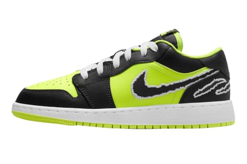 Big Kid's Air Jordan 1 Low SE 'Volt/Black-White' (DX6666 701) - Size 6.5y