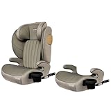 ＧＵ ＭＯＤＥ ジュニアシート チャイルドシート ISOFIX/シートベルト両対応2WAY仕様 3歳頃～12歳(身長100-150cm) R129適合 5年保証 カップホルダー付 シートベルト固定 背もたれ取り外し可 (メッシュタイプ, ブラウン)