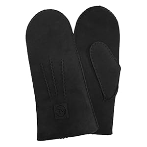 Rohn Moden Arber Handschoenen van echt merinolam, voor dames en heren, wanten in premium kwaliteit van Spaanse merinowol, antraciet, zwart, donkergrijs