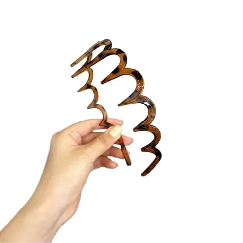 Yiodauh 6 Pcs Chic Hair Hoops For Women: Wave Resin