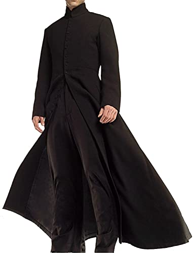 HiFaved Matrix Neo Keanu Reeves Trench-coat gothique Steampunk Noir Cover