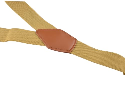 Image of Suspenders for Men Button End Adjustable Y-Back Elastic 47 Inches