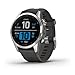 Garmin Fenix 7S, Smaller Sized Adventure smartwatch, Rugged Outdoor Watch with GPS, Touchscreen, Health and Wellness Features, Silver with Graphite Band