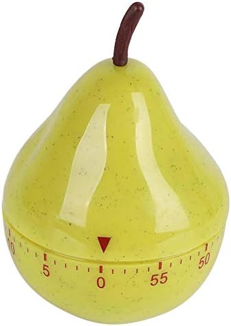 Cartoon Timer, Pear Shaped Kitchen Timer, Mini Cute 60mins Mechanical Manual Kitchen Timer Cooking Timer, Countdown Timer