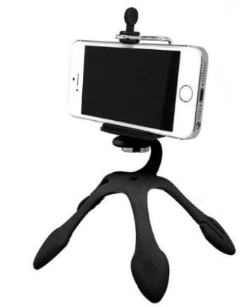 Kit tripé flexível Gekko + Ring Light selfie anel de led para celular youtuber