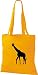 Produktbild Stoffbeutel; Tiermotiv Giraffe, Savanne, Wildlife; Farbe Gelb