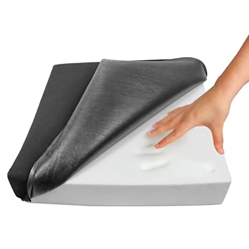 KMINA - Antidekubitus Sitzkissen Rollstuhl, Orthopädisch, Viskoelastisch, 3D-Stoffbezug, Schwarz - Made in Europe