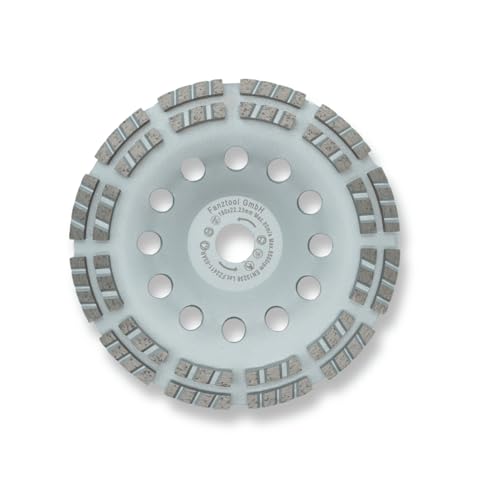 FANZTOOL D-Modell Diamant Schleiftopf Abrasiv 180 mm x 22,2 mm Schleifteller für abrasive Baustoffe, Estrich, Putz, Asphalt