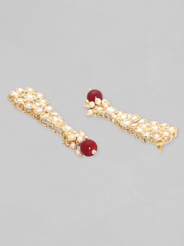 Image of Rubans Beads Necklace Set Gold Plated Traditional Jewellery Gift for Women & Girls