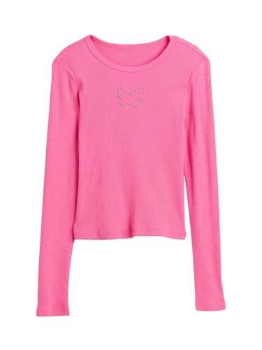 Image of Gap Girls' Long Sleeve Ribbed Tee