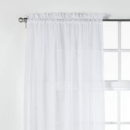 Stylemaster Elegance Sheer Voile, 60" X 95" | Panel, White #TOP4