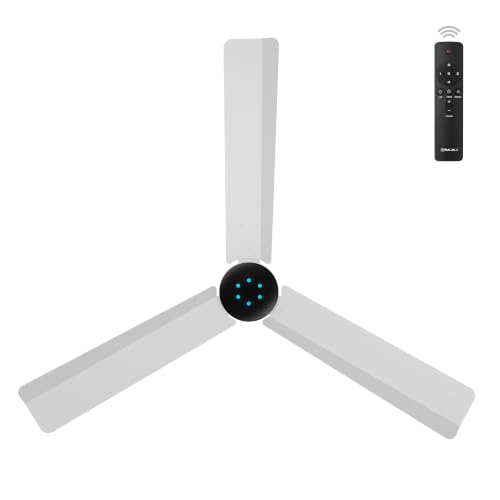 Image of Bajaj Classico Sleek Neo 5S 1200MM BLDC Ceiling Fan with Remote|LED speed indicator|BEE 5 Star Rated Energy Efficient|Power Saving|Sleek Compact Design|High Air Delivery|2Yr Warranty|White & Black