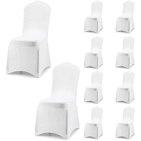 Acelectronic Stuhl Husse, 10 Stück Universell Stuhlhussen Stretch Stuhlbezug Stuhlüberzug der Haus Hochzeit Dekoration Cover